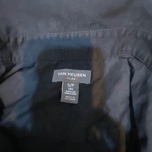 Can Heusen boys kids button down long sleeve black size 8